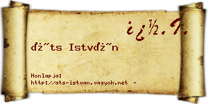 Áts István névjegykártya