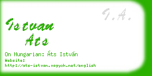 istvan ats business card