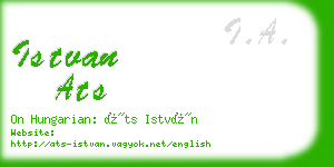 istvan ats business card